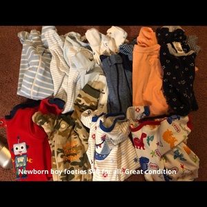 Newborn boy sleepers